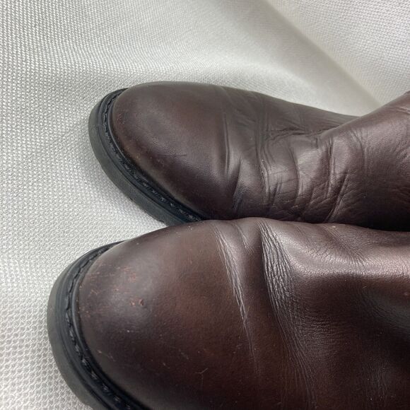 VTG Orvis Brown Leather Fleece Lined Knee Boots - Picture 3 of 16